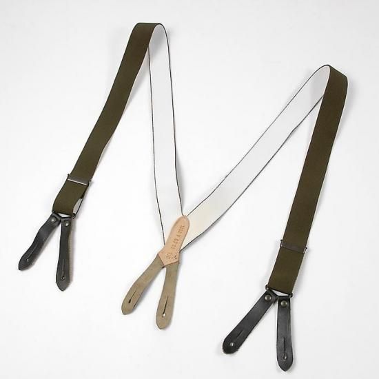 ドイツ軍 OD サスペンダー USED 194U-