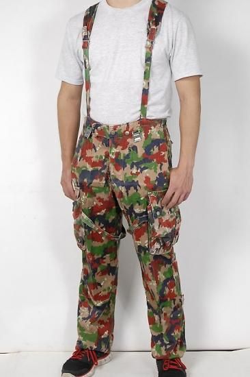 スイス軍 アルペンカモ M-70 マウンテン オーバーオール USED 582U