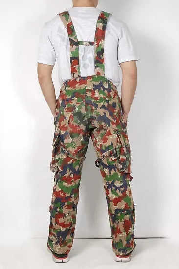 スイス軍 アルペンカモ M-70 マウンテン オーバーオール USED 582U