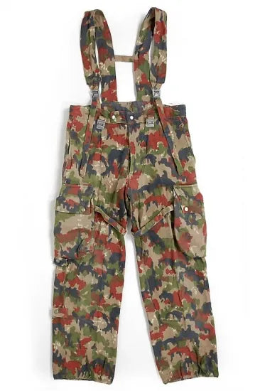 スイス軍 アルペンカモ M-70 マウンテン オーバーオール USED 582U
