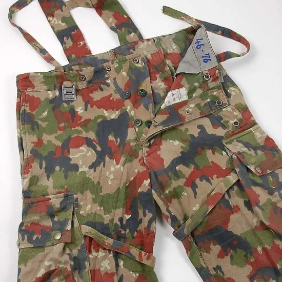 スイス軍 アルペンカモ M-70 マウンテン オーバーオール USED 582U