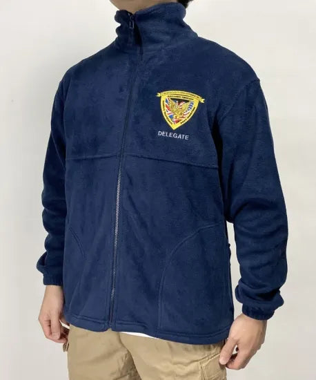 イギリス政府機関 ブルー DELEGATE フリースジャケット 新品 B62YN