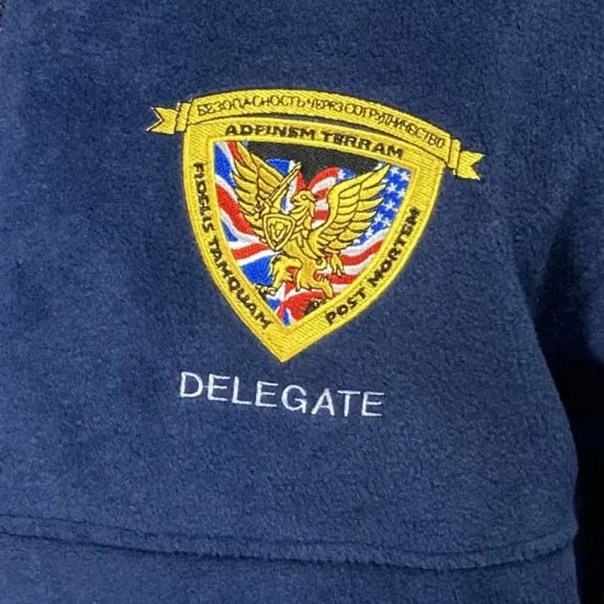 イギリス政府機関 ブルー DELEGATE フリースジャケット 新品 B62YN