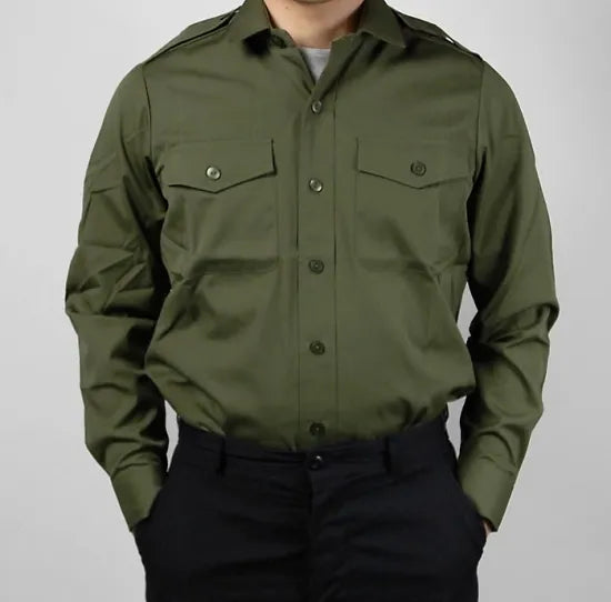 イギリス軍 OD フィールドシャツ USED B21U-