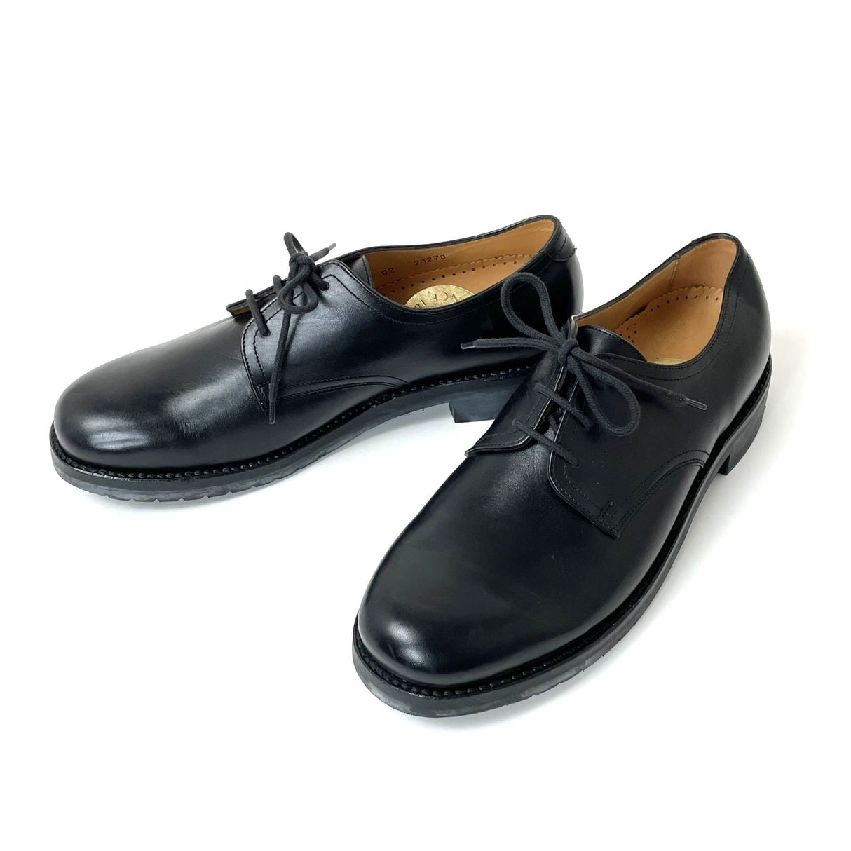 オランダ軍 VAN LIER ブラック レザー オフィサーシューズ ニアニュー 158N2