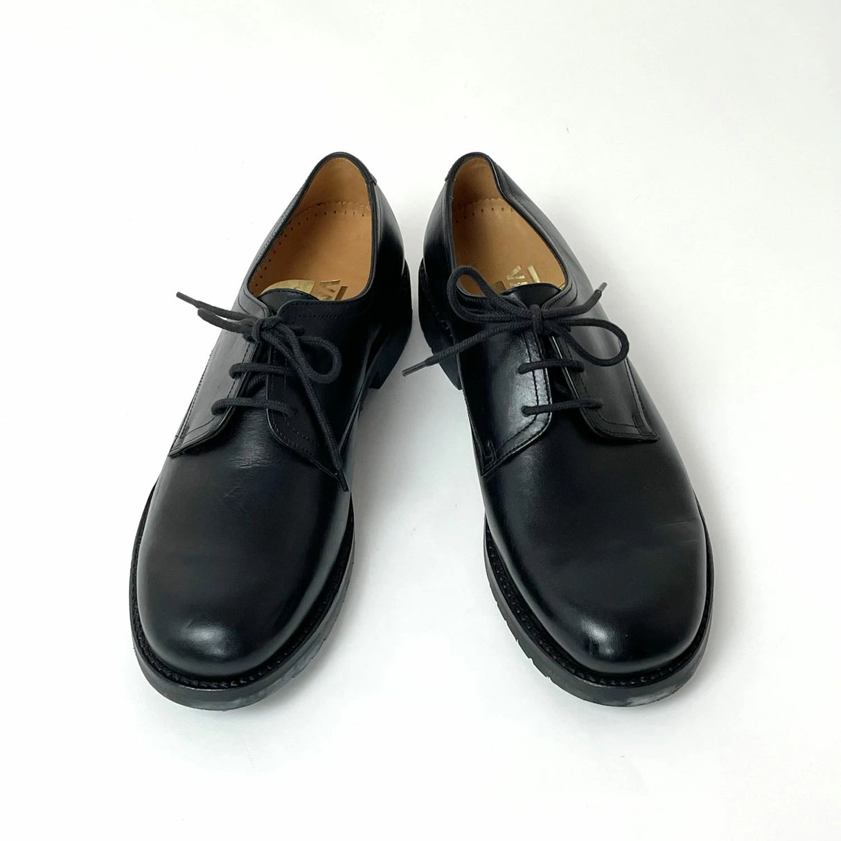 オランダ軍 VAN LIER ブラック レザー オフィサーシューズ 新品 158N