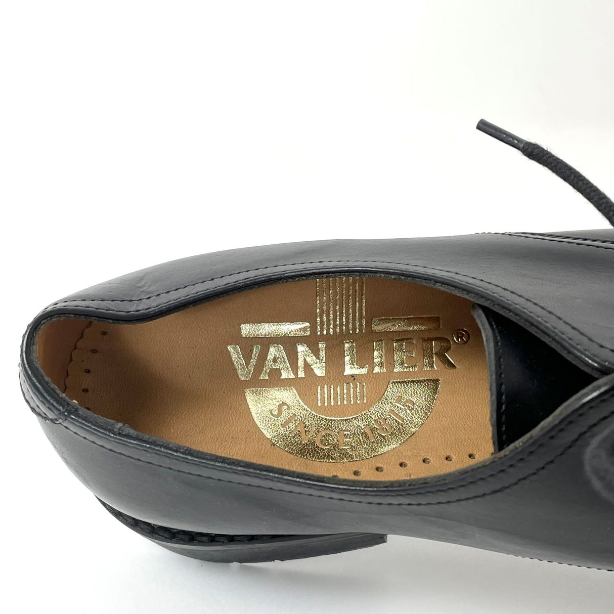 オランダ軍 VAN LIER ブラック レザー オフィサーシューズ 新品 158N