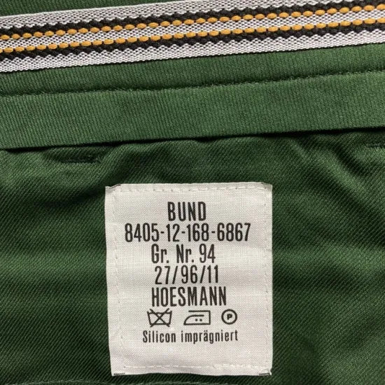 ドイツ警察 POLIZEI グリーン オフィサーパンツ 新品 317N=