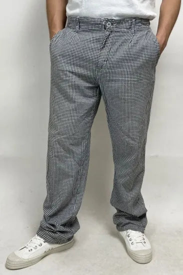 【スモール&ビッグ特価】ドイツ軍 ギンガムチェック シェフパンツ USED 305U-SB=