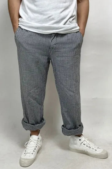 【スモール&ビッグ特価】ドイツ軍 ギンガムチェック シェフパンツ USED 305U-SB=