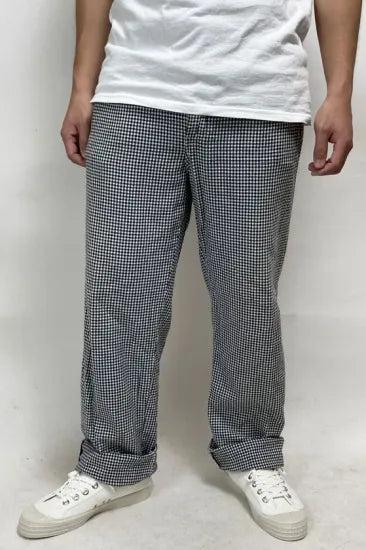 【スモール&ビッグ特価】ドイツ軍 ギンガムチェック シェフパンツ USED 305U-SB=