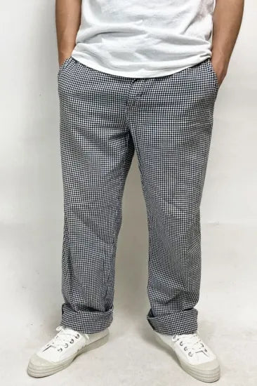 【スモール&ビッグ特価】ドイツ軍 ギンガムチェック シェフパンツ USED 305U-SB=