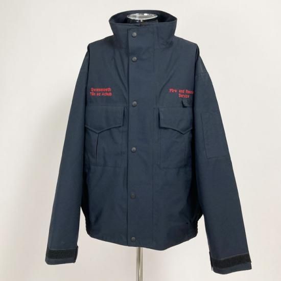 北ウェールズ消防救助 ネイビー GORE-TEX ワークジャケット ライナーなし USED UK49