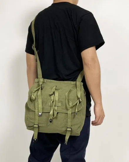 ルーマニア軍 グリーン キャンバス ショルダーバッグ 新品 188N=
