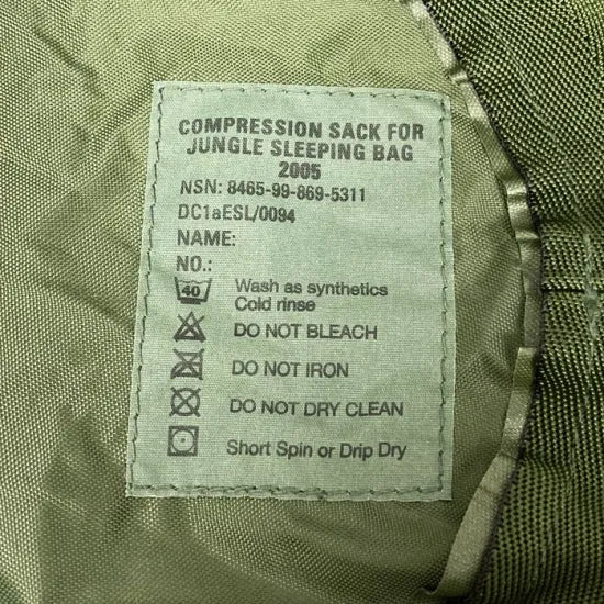 イギリス軍 OD スモール コンプレッションバッグ USED B17U=