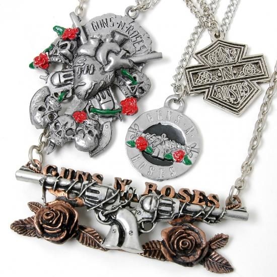 GUNS N' ROSES/ガンズ・アンド・ローゼズ ロックバンド ビンテージ ネックレス 新品 R401-418-