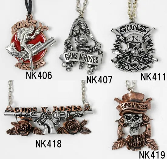 GUNS N' ROSES/ガンズ・アンド・ローゼズ ロックバンド ビンテージ ネックレス 新品 R401-418-