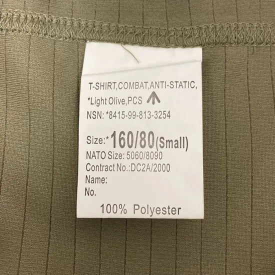 【スモール特価】イギリス軍 ライトオリーブ PCS コンバットTシャツ 新品 T69N-SB-