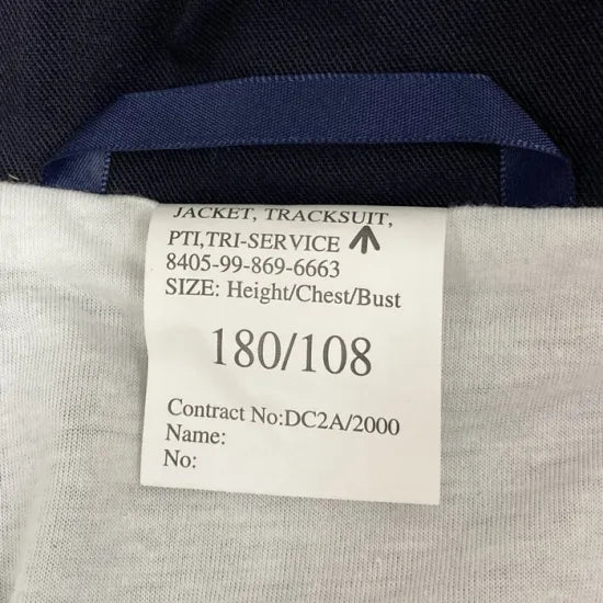 イギリス軍 Tri-Service ネイビー PTI トラックジャケット 新品 B61N=