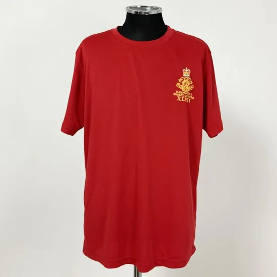 【1点物・5種類】イギリス軍関連 レッド ドライTシャツ USED -