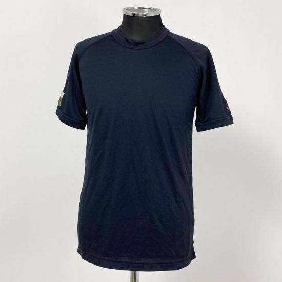 北ウェールズ消防救助 FIRE&RESCUE ネイビー ドライTシャツ USED -