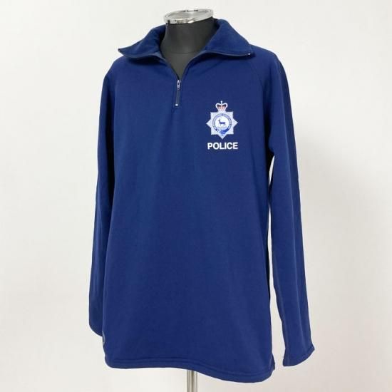 【1点物】イギリス・ハートフォードシャー州警察 POLICE ブルー プルオーバーフリースジャケット(新品)UK61