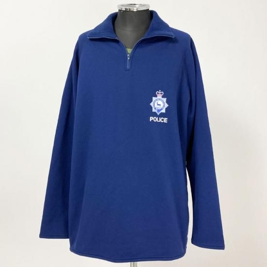 【1点物】イギリス・ハートフォードシャー州警察 POLICE ブルー POLARTEC プルオーバーフリースジャケット 新品 UK62
