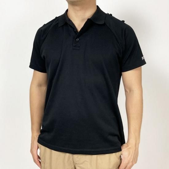 【レディース特価】イギリス警察 POLICE ブラック レディース 半袖ポロシャツ USED B69UP-LDY-