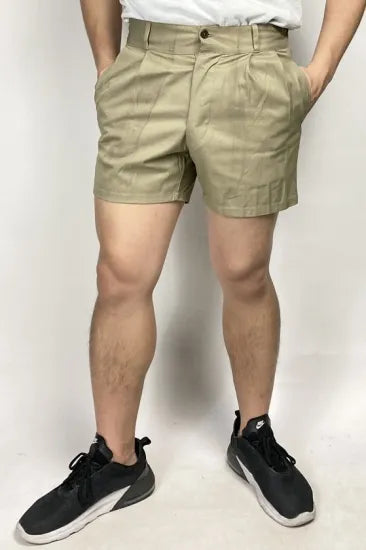 【スモール特価】イタリア軍 ベージュ ビンテージ AMI チノショートパンツ ボタンタイプ 新品 704NV-SB-