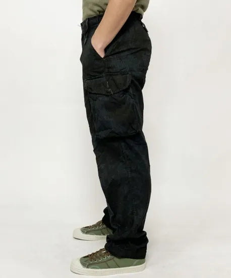 イギリス軍 DPM デザートカモ トロピカル コンバットパンツ ブラック後染め USED 204UB=