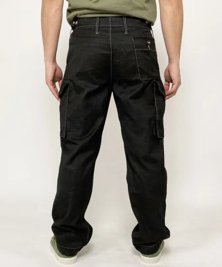 イギリス軍 DPM デザートカモ トロピカル コンバットパンツ ブラック後染め USED 204UB=