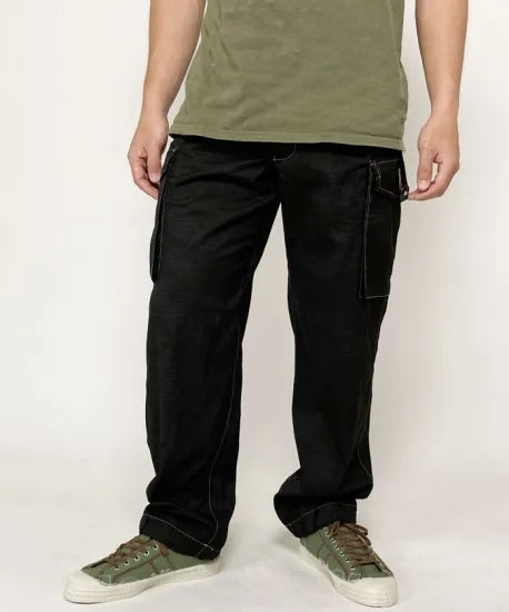 イギリス軍 DPM デザートカモ トロピカル コンバットパンツ ブラック後染め USED 204UB=