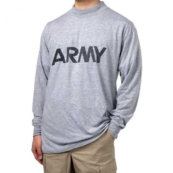アメリカ軍 U.S.ARMY グレー 前期型 IPFU トレーニング ロングTシャツ 新品 T45LN-