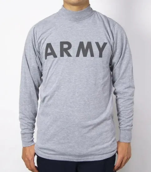 アメリカ軍 U.S.ARMY グレー 前期型 IPFU トレーニング ロングTシャツ 新品 T45LN-