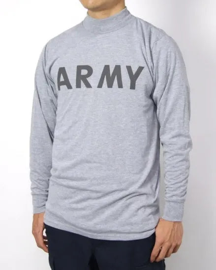 アメリカ軍 U.S.ARMY グレー 前期型 IPFU トレーニング ロングTシャツ 新品 T45LN-