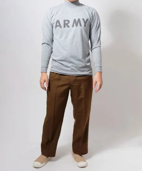 アメリカ軍 U.S.ARMY グレー 前期型 IPFU トレーニング ロングTシャツ 新品 T45LN-