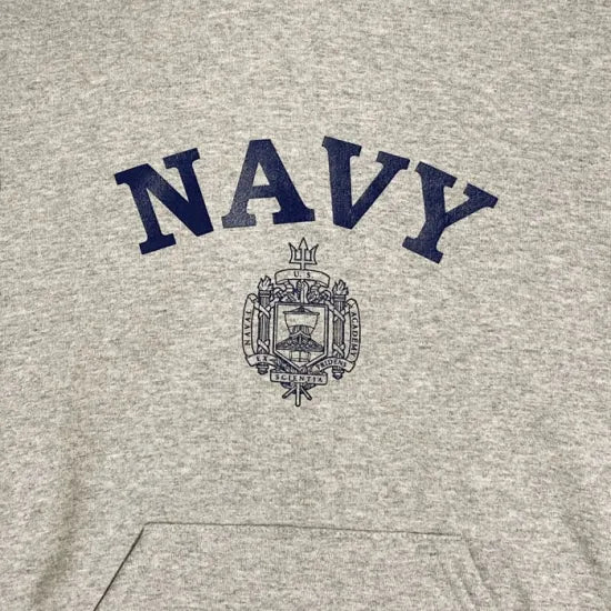 アメリカ海軍兵学校 U.S.N.A. グレー SOFFE フード付きスウェットシャツ 新品