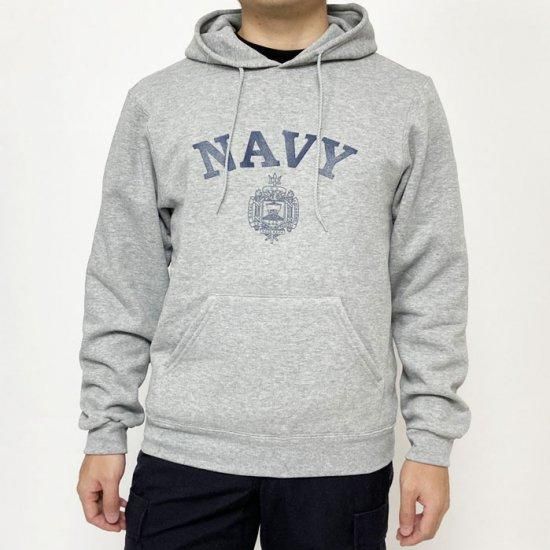 アメリカ海軍兵学校 U.S.N.A. グレー SOFFE フードスウェットシャツ 新品イレギュラー USSW56NN2