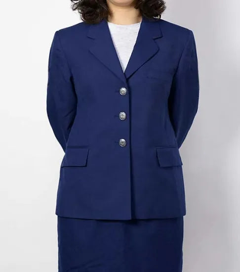 【レディース特価】アメリカ空軍 USAF エアフォースブルー レディース ドレスジャケット USED AF-JKT-LU