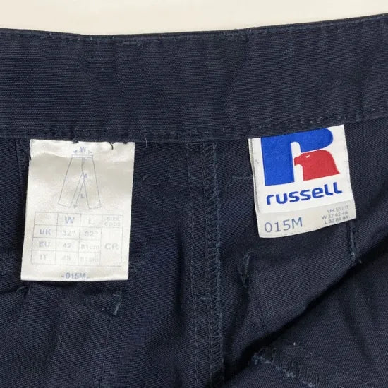 イギリス内務省 Home Office ネイビー RUSSELL テフロン カーゴパンツ USED =