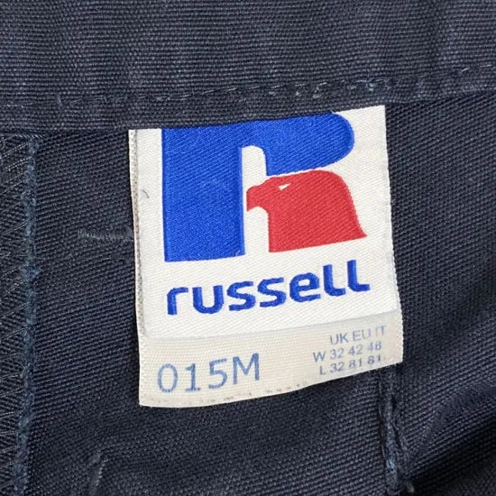 イギリス内務省 Home Office ネイビー RUSSELL テフロン カーゴパンツ USED =