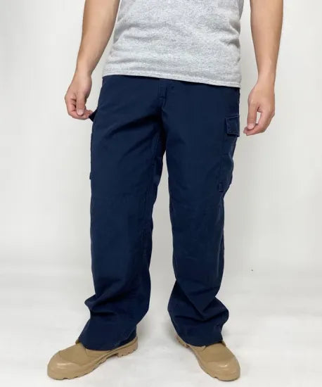 イギリス内務省 Home Office ネイビー RUSSELL テフロン カーゴパンツ USED =