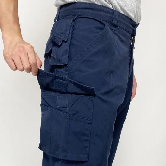 イギリス内務省 Home Office ネイビー RUSSELL テフロン カーゴパンツ USED =