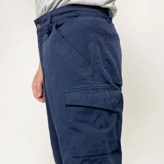 イギリス内務省 Home Office ネイビー RUSSELL テフロン カーゴパンツ USED =