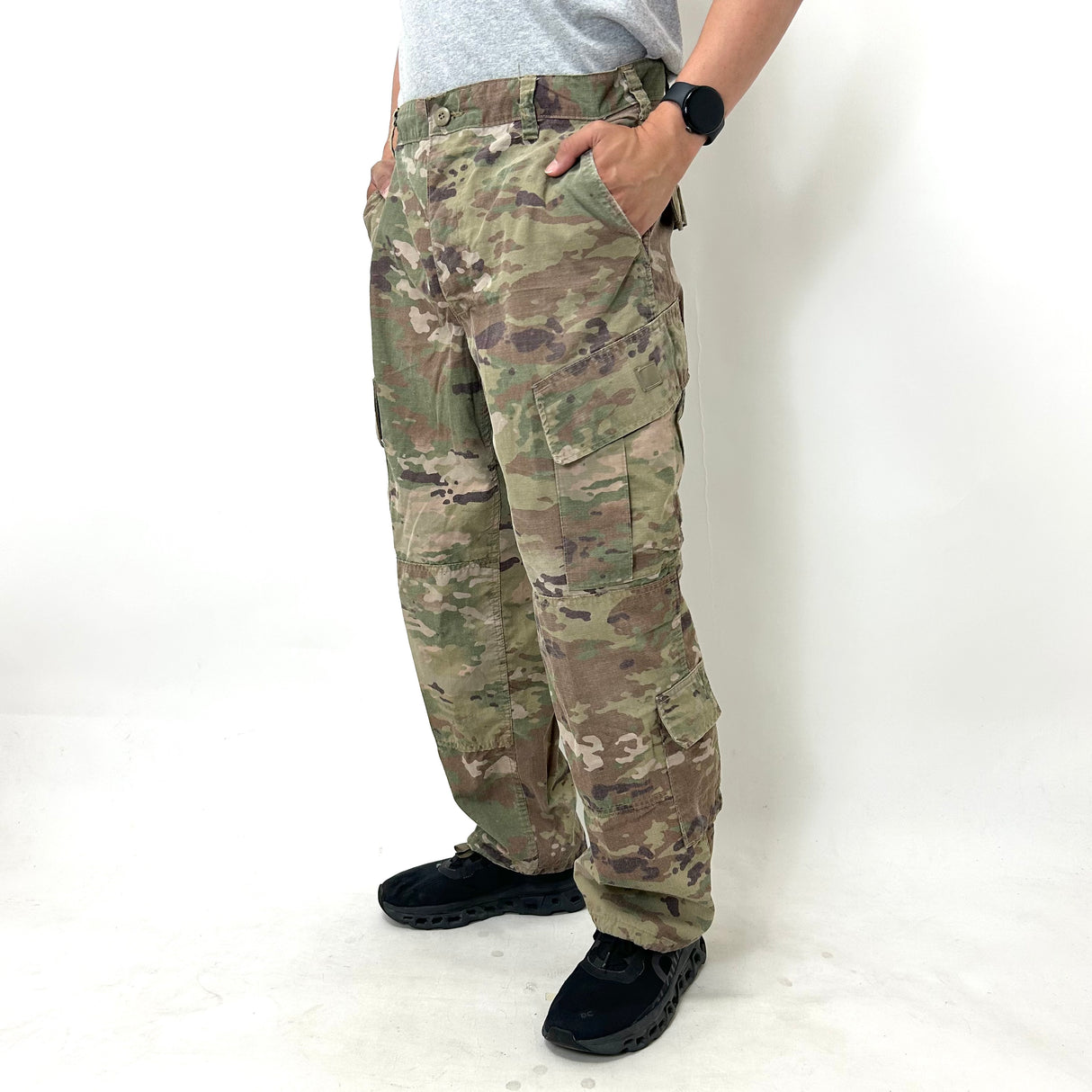 アメリカ軍 U.S.ARMY マルチカム リップストップ コンバットパンツ USED 163U=