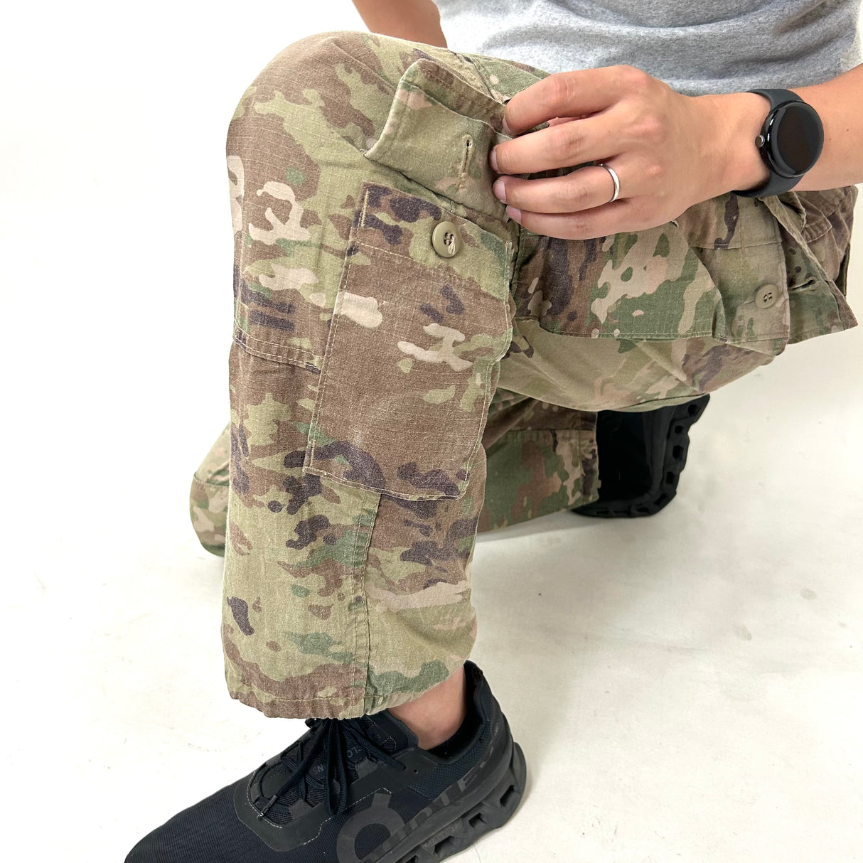 アメリカ軍 U.S.ARMY マルチカム リップストップ コンバットパンツ USED 163U=