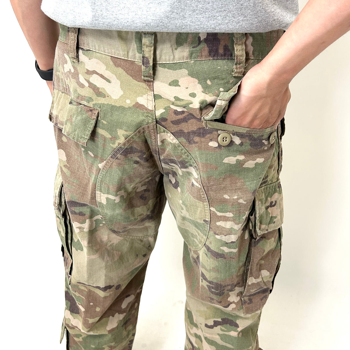 アメリカ軍 U.S.ARMY マルチカム リップストップ コンバットパンツ USED 163U=