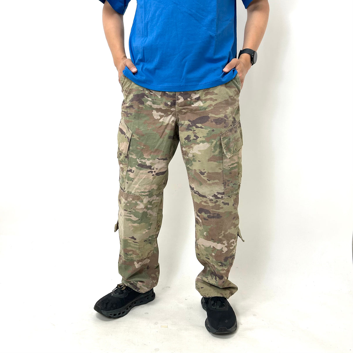 アメリカ軍 U.S.ARMY マルチカム リップストップ コンバットパンツ USED 163U=