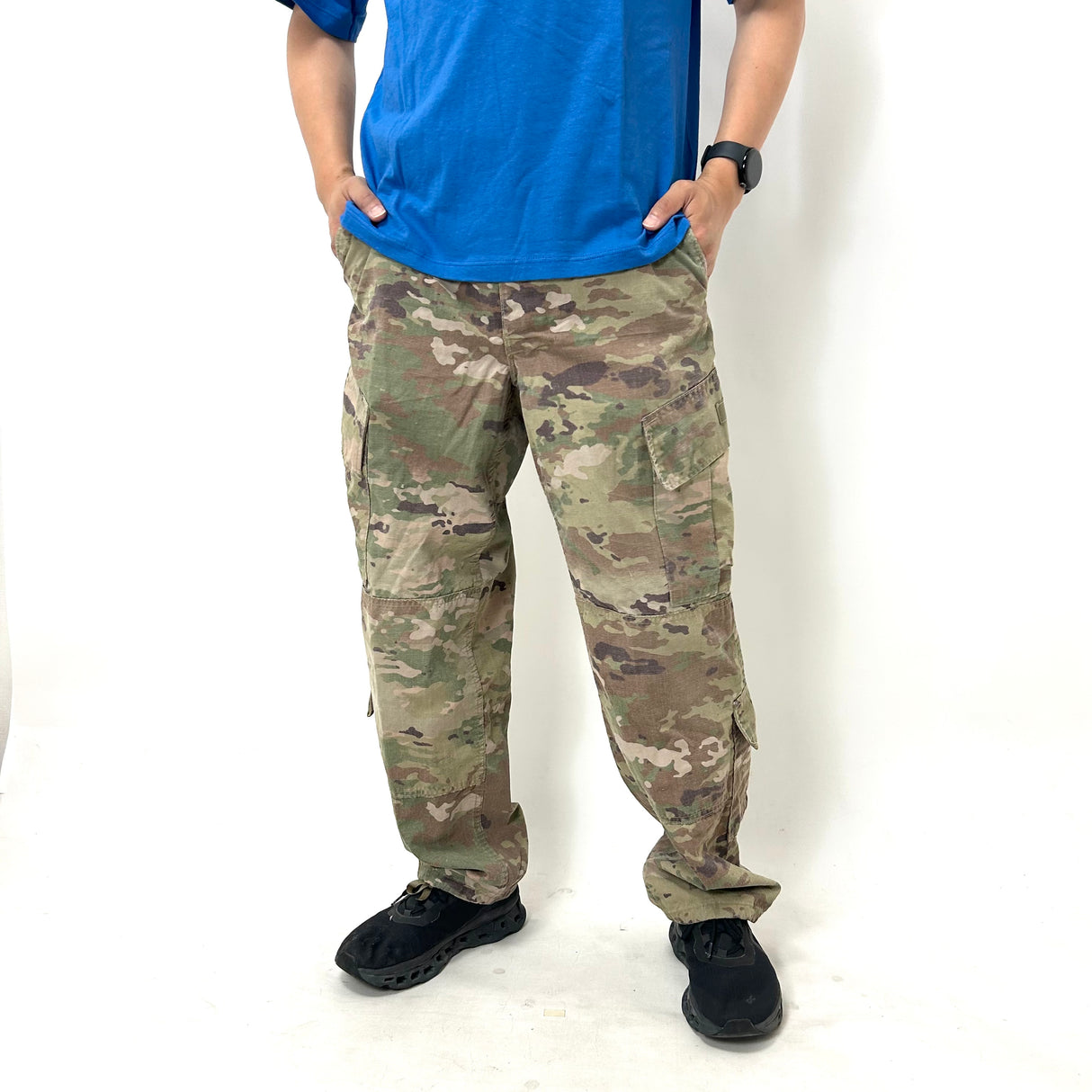 アメリカ軍 U.S.ARMY マルチカム リップストップ コンバットパンツ USED 163U=