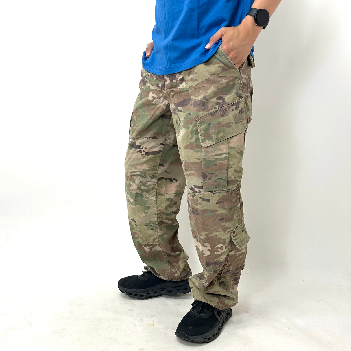 アメリカ軍 U.S.ARMY マルチカム リップストップ コンバットパンツ USED 163U=